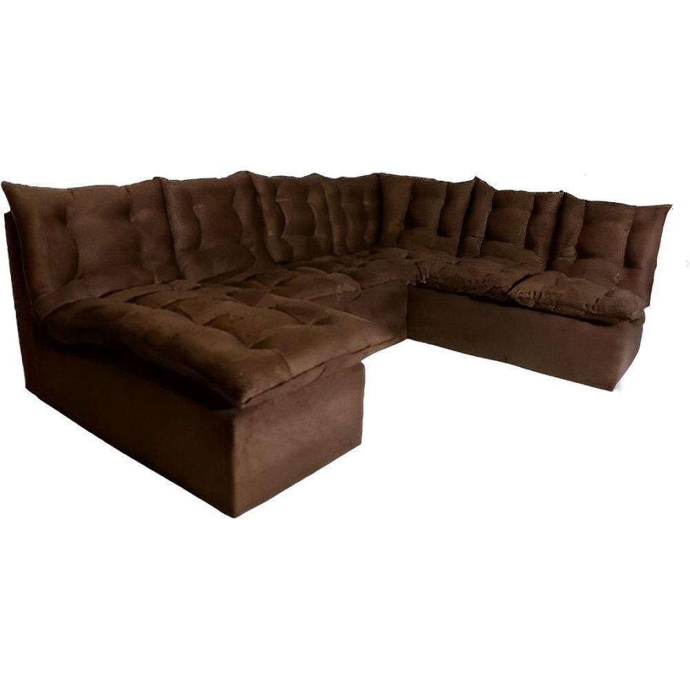 - Diseño: Ergonómico y sofisticado
- Ofrece: Comodidad, funcionalidad y estilo en el hogar
- Posee: Almohadones de fibra siliconada y espuma soft
- Material: Fibra siliconada, piezas de espuma picada y tela gamuza 
- Dimensiones: 270 x 90 x 130 cm