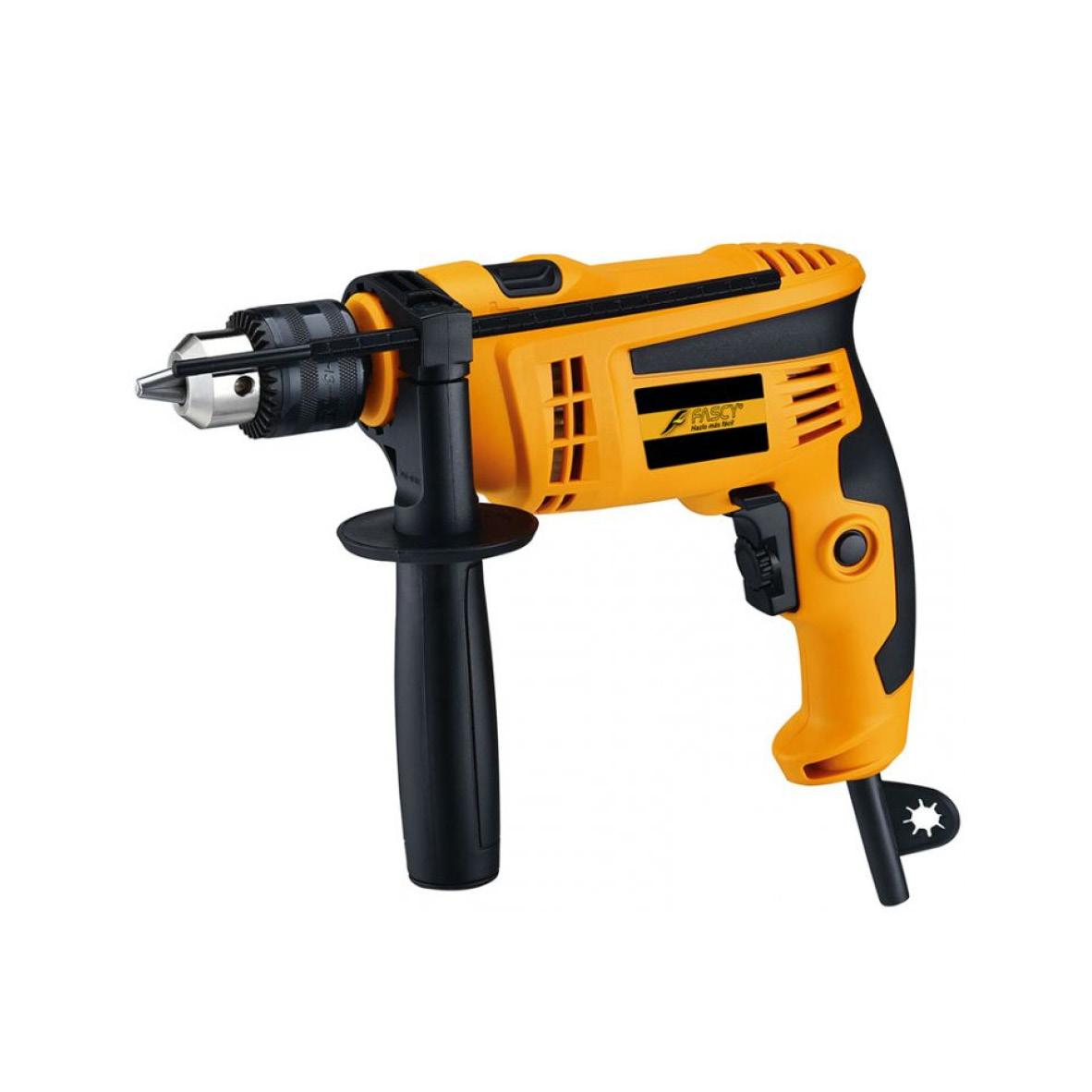 ¡Potente y versátil, ideal para perforar en materiales duros y blandos!

El taladro de impacto FASCY es una herramienta de uso profesional diseñado para perforaciones en hormigón, madera, metales, plástico. Indicado también para limpieza con cepillo metálico desarrollado para uso exclusivo de taladro y sierra copa. Posee carcasa nylon de alta resistencia contra golpes, empuñadura ergonómica, cómoda y manejable a la hora de trabajar que le permite realizar trabajos de forma rápida, sencilla y segura. Además, puede regular la velocidad de acuerdo al tipo de material a perforar y un selector de martillete para perforaciones de pared o concreto. Utilizado principalmente en carpintería, herrería, construcción y talleres en general. 

DATOS TECNICOS
- Mandril: 13MM 
- Voltaje: 220v 50/60hz 
- Potencia: 710W 
- Velocidad: 0-2600 rpm