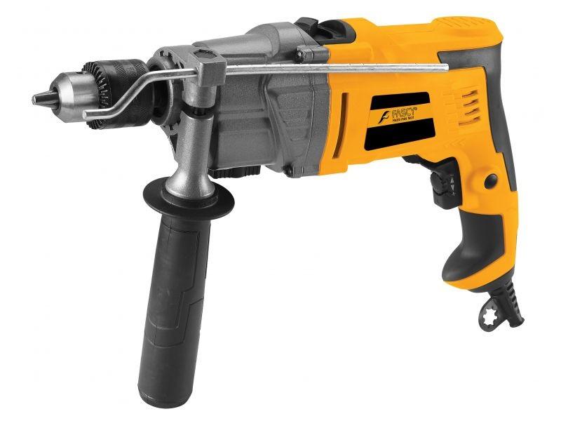 El taladro de impacto FASCY es una herramienta de uso profesional diseñado para perforaciones en hormigón, madera, metales, plástico. Indicado también para limpieza con cepillo metálico desarrollado para uso exclusivo de taladro y sierra copa. Posee carcasa nylon y aluminio de alta resistencia contra golpes, empuñadura ergonómica, cómoda y manejable a la hora de trabajar que le permite realizar trabajos de forma rápida, sencilla y segura. Además, puede regular la velocidad de acuerdo al tipo de material a perforar y un selector de martillete para perforaciones de pared o concreto. Utilizado principalmente en carpintería, herrería, construcción y talleres en general. 

DATOS TECNICOS: 
- Mandril: 16 mm 
- Potencia: 1050 W 
- Velocidad I: 0 - 1000 гр 
- Velocidad II: 0 - 2800 гр 
- Voltaje: 220V 50/60 Hz