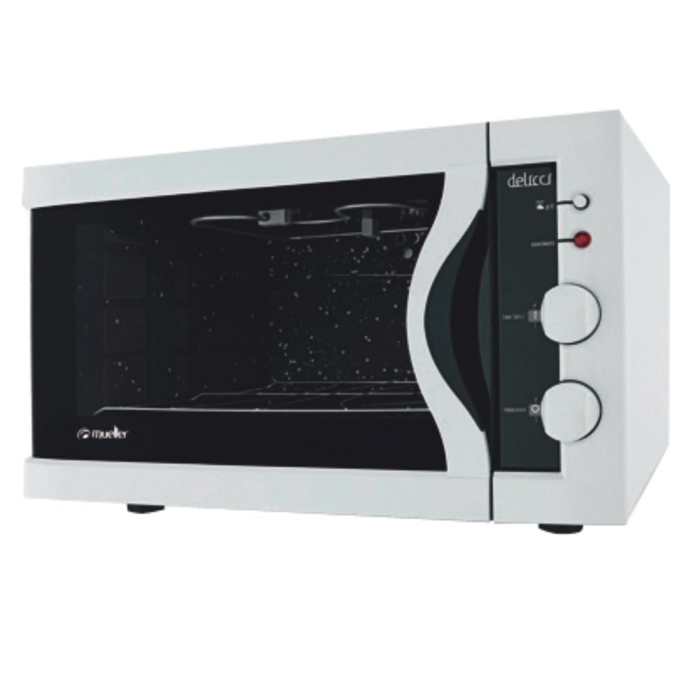 Descripción
Horno Eléctrico Mueller Delicci con timer 44 Litros con Grill

Capacidad 44 Litros
- Temporizador de 120min
- Panel de fácil manejo
- Cierre térmico
- Doble vidrio
- Bandeja de bajo consumo
- Ancho: 58 cm
- Alto: 36 cm
- Largo: 52 cm
- Peso: 15 kg

Horno Eléctrico Mueller Delicci Con Timer 44 Litros Con Grill



El Horno Eléctrico Mueller Delicci Con Timer 44 Litros Con Grill es la herramienta ideal para transformar tu cocina. Con una capacidad de 44 litros y un diseño funcional, este horno te permitirá cocinar grandes cantidades de alimentos de manera rápida y eficiente, sin comprometer la calidad de tus preparaciones.

Fabricado por Mueller, una marca de renombre, este horno eléctrico cuenta con un potente grill que te permitirá dorar y gratinar tus platillos de manera profesional. Su timer ajustable te brindará un control total sobre el tiempo de cocción, eliminando la necesidad de estar pendiente de tus comidas en todo momento. Ideal para cualquier ocasión, desde cenas familiares hasta grandes reuniones.

Con un diseño antiadherente en su interior, este horno es fácil de limpiar, lo que garantiza una experiencia sin complicaciones después de cada uso. Además, su eficiencia energética asegura que puedas disfrutar de sus beneficios sin un aumento considerable en tu factura eléctrica.

El Horno Eléctrico Mueller Delicci es perfecto para hogares grandes o personas que buscan optimizar su tiempo en la cocina. Su amplia capacidad, combinada con su rendimiento excepcional, hace que este horno sea la opción ideal para quienes desean lograr resultados culinarios de alta calidad sin esfuerzo.

¿Estás buscando un horno versátil, eficiente y de alta calidad? El Horno Eléctrico Mueller Delicci Con Timer 44 Litros Con Grill es la elección perfecta. Disfruta de deliciosos platillos caseros y lleva tu cocina al siguiente nivel con esta increíble herramienta. ¡No dejes pasar esta oportunidad de mejorar tu experiencia culinaria!