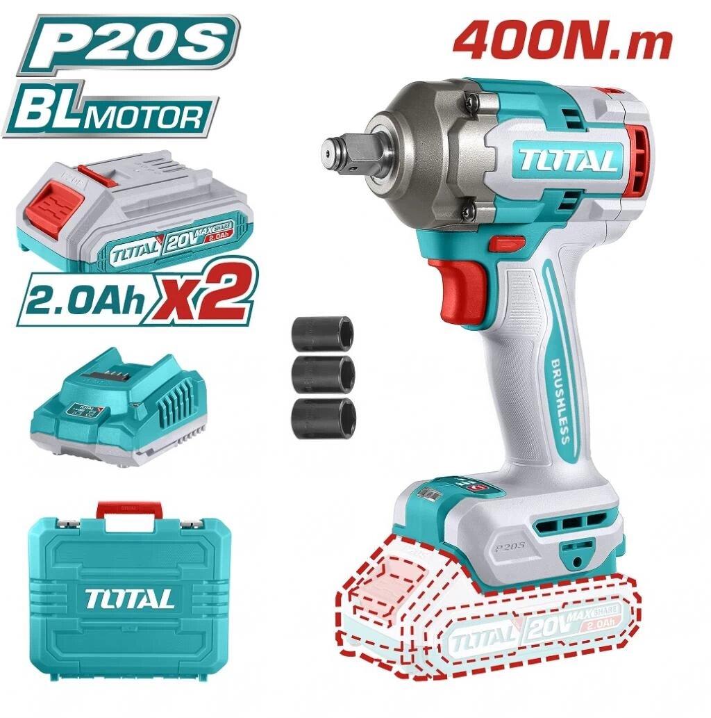 - Tasa de impacto (BPM):0-2900 bpmMáx.
- Esfuerzo de torsión (NM):400 Nm
- Rotación ( RPM ):2300 rpm
- Voltaje:20 v
- Motor: BRUSHLESS
- Número máximo de revoluciones:2300rpm
- Par máximo:400 Nm
- Funciones:Modo de choque
- Tasa de impacto máxima: 0-2900 bpm.
- Capacidad de la batería:2Ah
- Tipo de mandril: cuadrado de 1/2"

* Incluye:
 - Dos baterías de 2A
 - Cargador
 - Tres cabezales (17 mm, 19 mm, 21 mm)