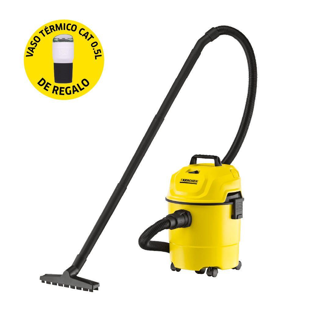 La Kärcher WD 1 Classic es una aspiradora multifuncional diseñada para limpiezas en seco y húmedo. Compacta y ligera, es ideal para tareas domésticas y trabajos de limpieza en garajes, talleres y exteriores.

Especificaciones técnicas:
 Consumo energético: 1200 W.
 Capacidad del depósito: 15 litros.
 Longitud del cable: 4 metros.
 Peso sin accesorios: 3,8 kg.
 Dimensiones (L × A × H): 331 × 352 × 461 mm.