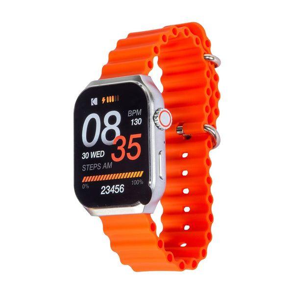 · 1.96” Pantalla Full HD
· Color: Naranja
· Llamadas y asistente de voz - Firmware en varios idiomas
· Carga inalámbrica - Batería: 260 mAh
· Tiempo de trabajo: máximo 5 días - Tiempo de espera: aprox. 10 días 
· Notificaciones de mensaje - Control remoto de cámara
· Control de reproductor de música - Funciones e historial de llamadas 
· Podómetro - Reloj mundial - Función de alarma - Cronómetro y 
temporizador - Localización