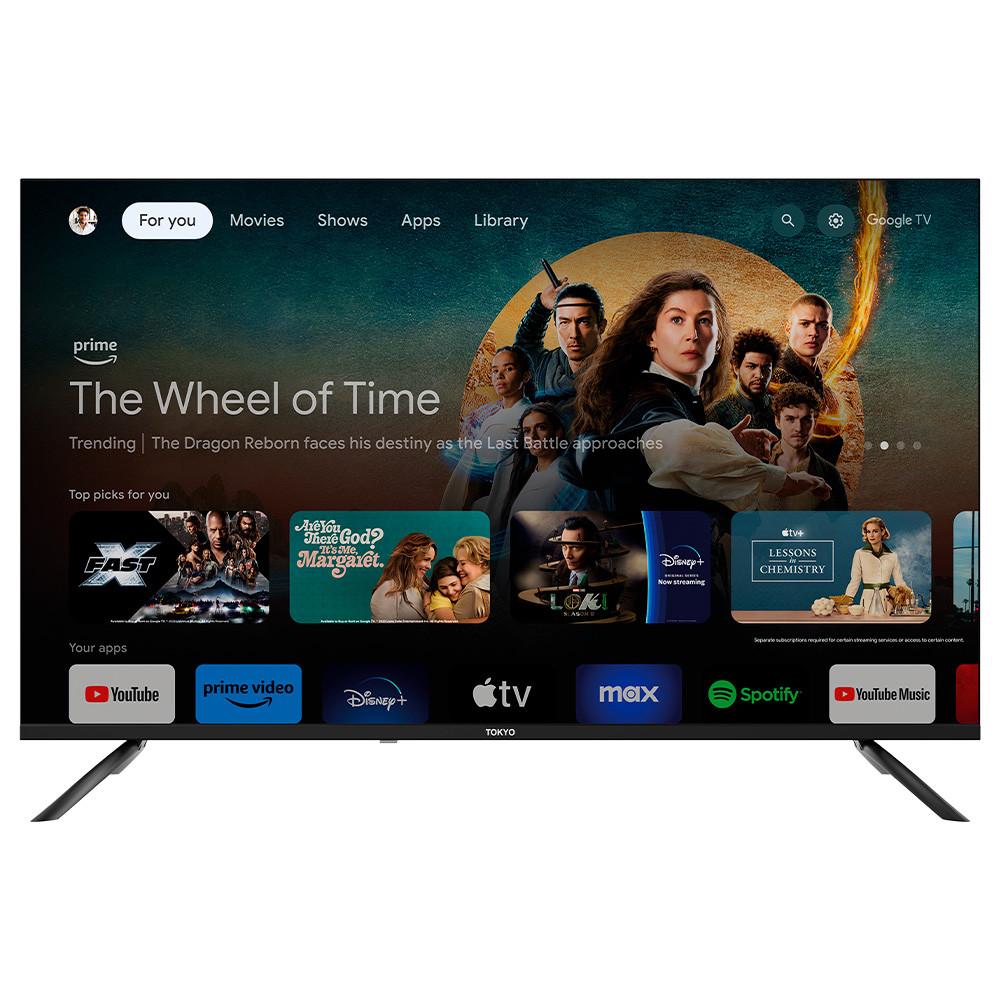 Con el televisor Tokyo Google disfruta de tus series favoritas con la mejor resolución y calidad de imagen pensada para vos.

Descripción
* Sistema Operativo Google TV.
* Chromecast incorporado.
* Resolución Full HD 1920x1080.
* Bordes Frameless ultra delgados.
* RAM 1.5GB.
* Memoria 8Gb.
* WiFi.
* Puertos 1 Red, 3 HDMI, 2 USB.

Imágenes meramente ilustrativas. Imágenes e información sujetas a cambios sin previo aviso.

Medidas del Packaging
ANCHO	103 CM
ALTO	10.5 CM
LARGO	63 CM
PESO	7600 GR