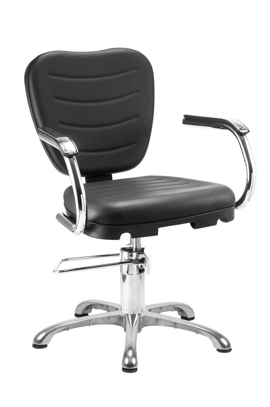 La Silla Top es imbatible en su categoría en diseño, practicidad y comodidad.

Respaldo: Top se adapta perfectamente a las necesidades del profesional;

Apoyo de brazos: La estructura del apoyo de brazos superior está construida en acero tubular, recubierta con polímero de alta resistencia y acabado metalizado, destacando por su diseño moderno y audaz;

Tapicería: Su tapicería está construida 100% con espumas inyectadas de alta densidad, con líneas modernas impresas en su base y respaldo, lo que hace de Top uno de los sillones más deseados por profesionales de todo el mundo;

Estructura: Su estructura de acero tubular proporciona una mayor durabilidad, originalmente brasileño, Top está construido en nuestra fábrica y se somete a rigurosas pruebas de calidad y resistencia;

Acabado: La silla Top tiene un acabado cromado, gran resistencia y protección durante el uso, además de proporcionar un mayor refinamiento y elegancia al ambiente;

Base: Tiene una base cromada antideslizante, que proporciona un mayor agarre y estabilidad. Su sistema hidráulico garantiza precisión durante el ajuste de altura y freno;

Capacidad máxima de peso: 170 kg.