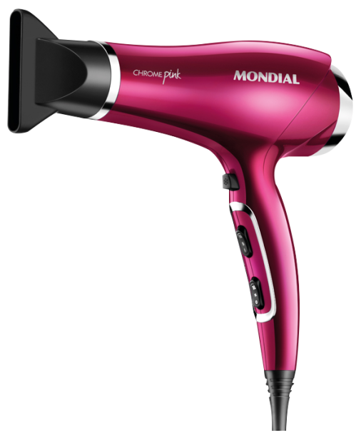 SC-36 El Secador de Cabello Chrome Pink combina potencia y tecnología para brindarte un secado eficiente y cuidadoso con tu cabello. Con sus 2000W de potencia, este secador ofrece un rendimiento excepcional que te permite secar tu cabello rápidamente, ahorrando tiempo y energía.

Con dos velocidades y tres ajustes de temperatura, este secador te da el control total sobre tu experiencia de secado, permitiéndote adaptar la configuración a las necesidades específicas de tu cabello y estilo deseado. Ya sea que busques un secado suave y delicado o un secado rápido y potente, este secador puede satisfacer tus necesidades.

La tecnología de turmalina incorporada ayuda a mantener el cabello suave, brillante y libre de frizz, proporcionando resultados profesionales en cada uso. Además, el bocal direccionador de aire te permite concentrar el flujo de aire para obtener un secado preciso y controlado, mientras que el jato de aire ayuda a acelerar el proceso de secado para obtener resultados rápidos y eficientes.

Con el Secador de Cabello Chrome Pink, puedes disfrutar de un secado de calidad de salón en la comodidad de tu hogar, cuidando la salud y la apariencia de tu cabello con cada uso.