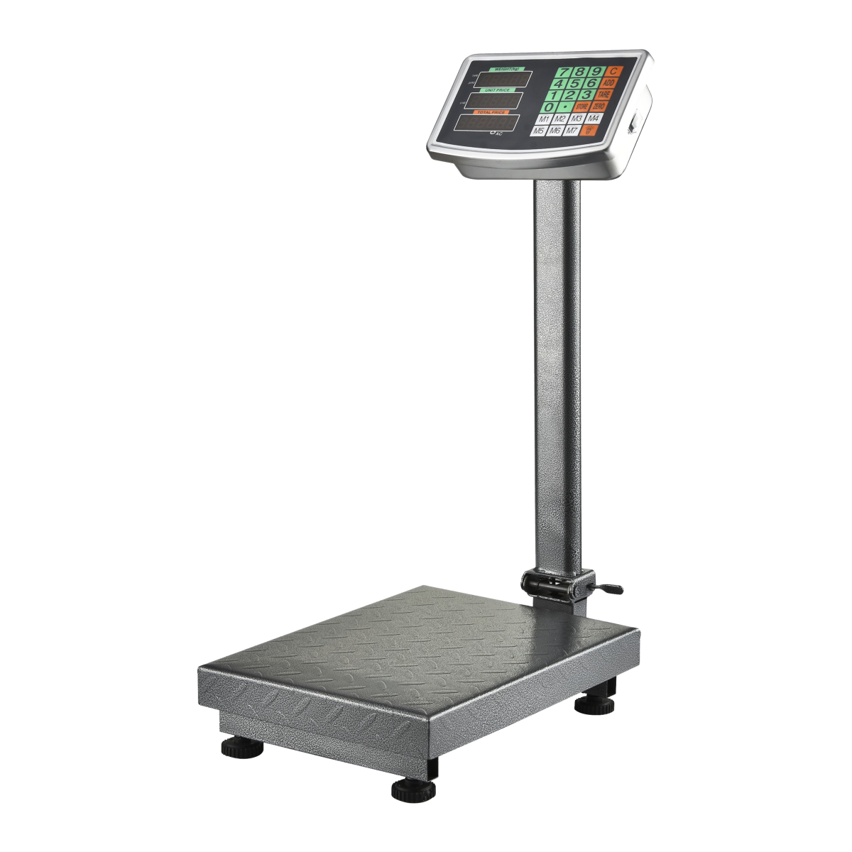 Potencia tu negocio con la balanza electrónica de alta capacidad, soportando hasta 150 kg. Con su graduación de 50g, obtendrás mediciones precisas en cada operación. El cómputo de precio y el display LED te brindarán cálculos exactos y una lectura clara. Además, su función TARA, memorias para 7 funciones y apagado automático ofrecen comodidad y eficiencia. Con sensor de sobrecarga, batería recargable y adaptabilidad de voltaje, esta balanza electrónica garantiza seguridad y autonomía. Maximiza tu negocio con esta poderosa herramienta de alto rendimiento.

CARASTERÍSTICAS
- Cómputo de precio
- Display LED
- Soporta hasta 150 Kg
- Graduación 50g
- Memorias para 7 funciones
- Apagado automático
- Sistema con decimales
- Función TARA
- Sensor de sobrecarga
- Batería recargable
- Voltaje: AC 110~220V 50/60Hz
- DC: 4V 4A