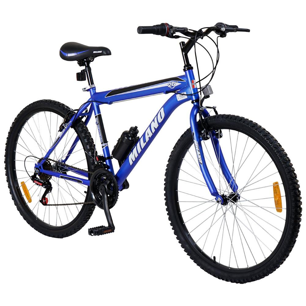 - Marca: MILANO
- Tipo de Bicicleta: MTB
- Aro: 26”
- Tipo de Producto: BICICLETA
- Modelo: ACTION
- Color: AZUL
- Cubiertas: TODO TERRENO (26" X 2.125)
- Descarrilador / Delantero: DESC. MILANO
- Descarrilador / Trasero: DESC. MILANO
- Frenos: V-BRAKE
- Material de Cuadro: ALEACIÓN
- Cuadro: CUADRO INTERMEDIO - UNISEX
- Suspensión: RIGIDA
- Tipo de suspensión: RIGIDA
- Velocidades: 21