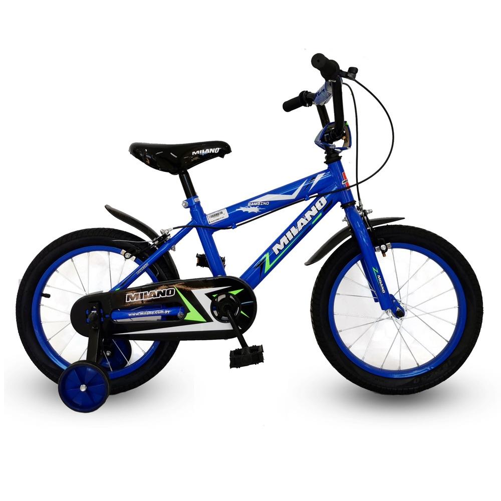 - Marca: MILANO
- Tipo de Bicicleta: INFANTIL
- Aro: 16"
- Tipo de Producto: BICICLETA
- Modelo: BAMBINO
- Color: AZUL
- Cubiertas: TODO TERRENO (16" X 2.125)
- Frenos: U-BRAKE
- Material del Cuadro: ALEACIÓN
- Cuadro: CUADRO INTERMEDIO - UNISEX
- Suspensión: RIGIDA
- Tipo de suspensión: RIGIDA