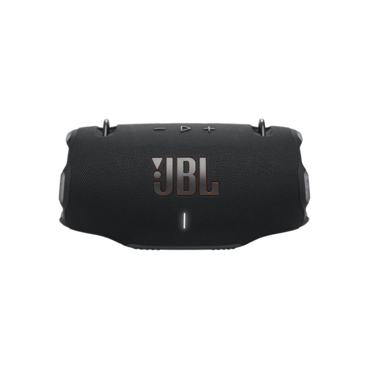El altavoz portátil resistente al agua JBL Xtreme 4 ofrece un sonido JBL Pro masivo de siguiente nivel con una dinámica increíble, incluso al máximo volumen, gracias a dos potentes woofers y dos tweeters. Compra online en Jk Electrodomésticos al mejor precio!

¡Es hora de vivir con volumen! El altavoz portátil JBL Xtreme 4 resistente al agua ofrece un sonido JBL Pro de última generación con una dinámica increíble, incluso a máximo volumen, gracias a sus dos potentes woofers y dos altavoces de agudos. 

Los radiadores pasivos JBL de doble bombeo te ofrecen unos graves más profundos. ¿Quieres llevar tu música al exterior? La práctica correa para el hombro lo hace fácil, mientras que los resistentes protectores de goma y la clasificación IP67, resistencia al agua y al polvo hacen que un chaparrón repentino o un chapuzón en el lago no detengan la diversión. 

Cuando llegue el momento de crear una experiencia de audio aún mayor, combina dos Xtreme 4 para obtener sonido estéreo. O para tu próxima fiesta, utiliza Auracast para conectar el Xtreme 4 con cualquier altavoz portátil JBL compatible, para que tus amigos que estén descansando junto a la piscina se relajen con la misma lista de reproducción que los que chatean en interiores. 24 horas de reproducción y una cómoda batería externa para tu dispositivo significan que no lo tendrás que recargar hasta la mañana. 

Todo esto, además, está hecho con plástico reciclado y tejido reciclado. 

El JBL Xtreme 4 te ofrece un sonido emocionante en cualquier lugar.