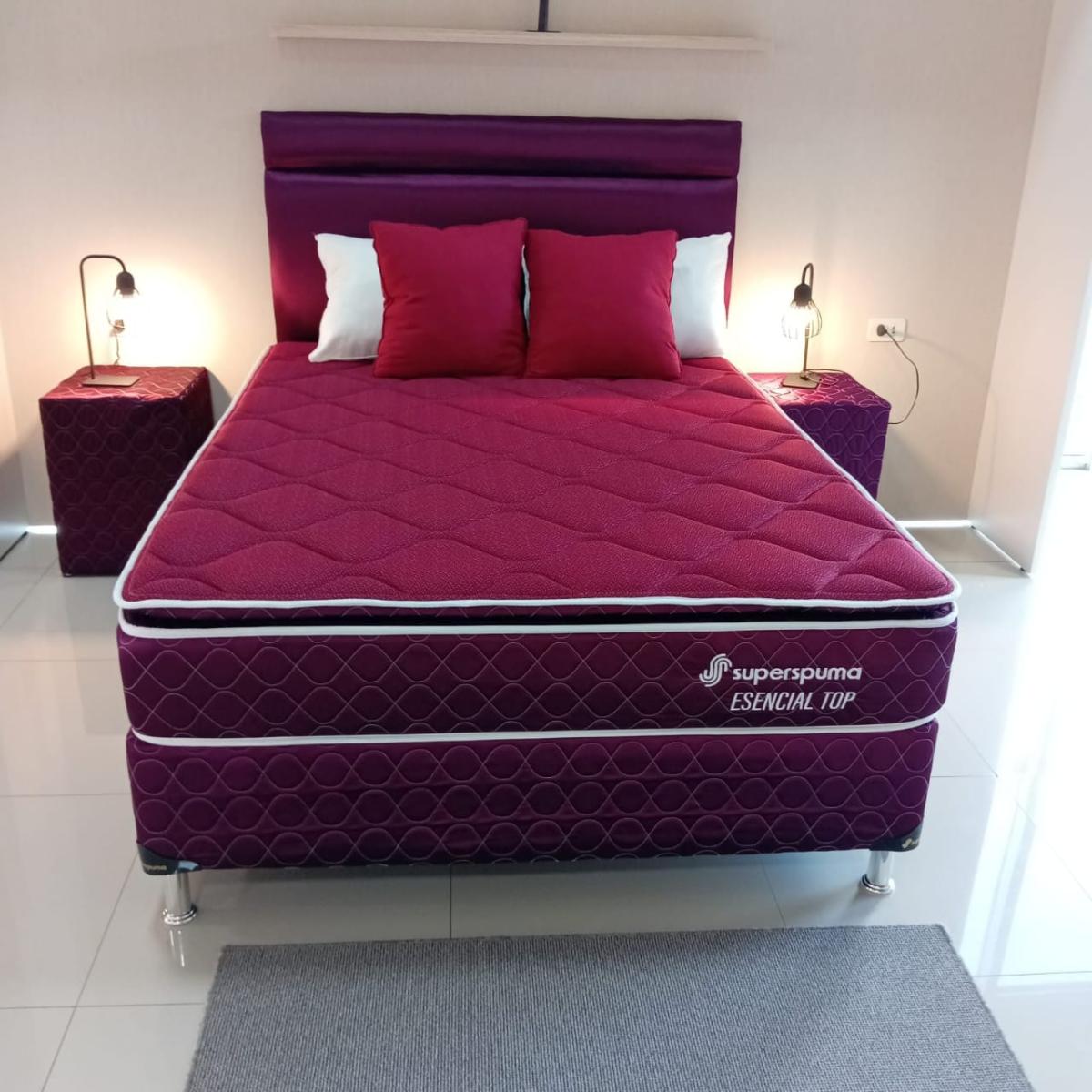 Colchón con pillow top con capas de confort de espumas de baja densidad, que además cuenta con resortes bonell que se adaptan de manera uniforme de acuerdo con el soporte de peso.

Este modelo es un accesorio minimalista para tu habitación.

Descripción
Este modelo cuenta con capas de confort compuestas por espumas superpuestas. Estructura interna con resortes clásicos tipo bonell, cubiertos con espumas de baja densidad, con marcos perimetrales.

Ficha técnica
- Medida: 160×200 cm
- Diseño: Pillow top
- Versión: Azul- Bordo- Negro
- Tecnología: resortes bonell
- Densidad: baja
- Soporte: 80 kilos
- Altura total: 62