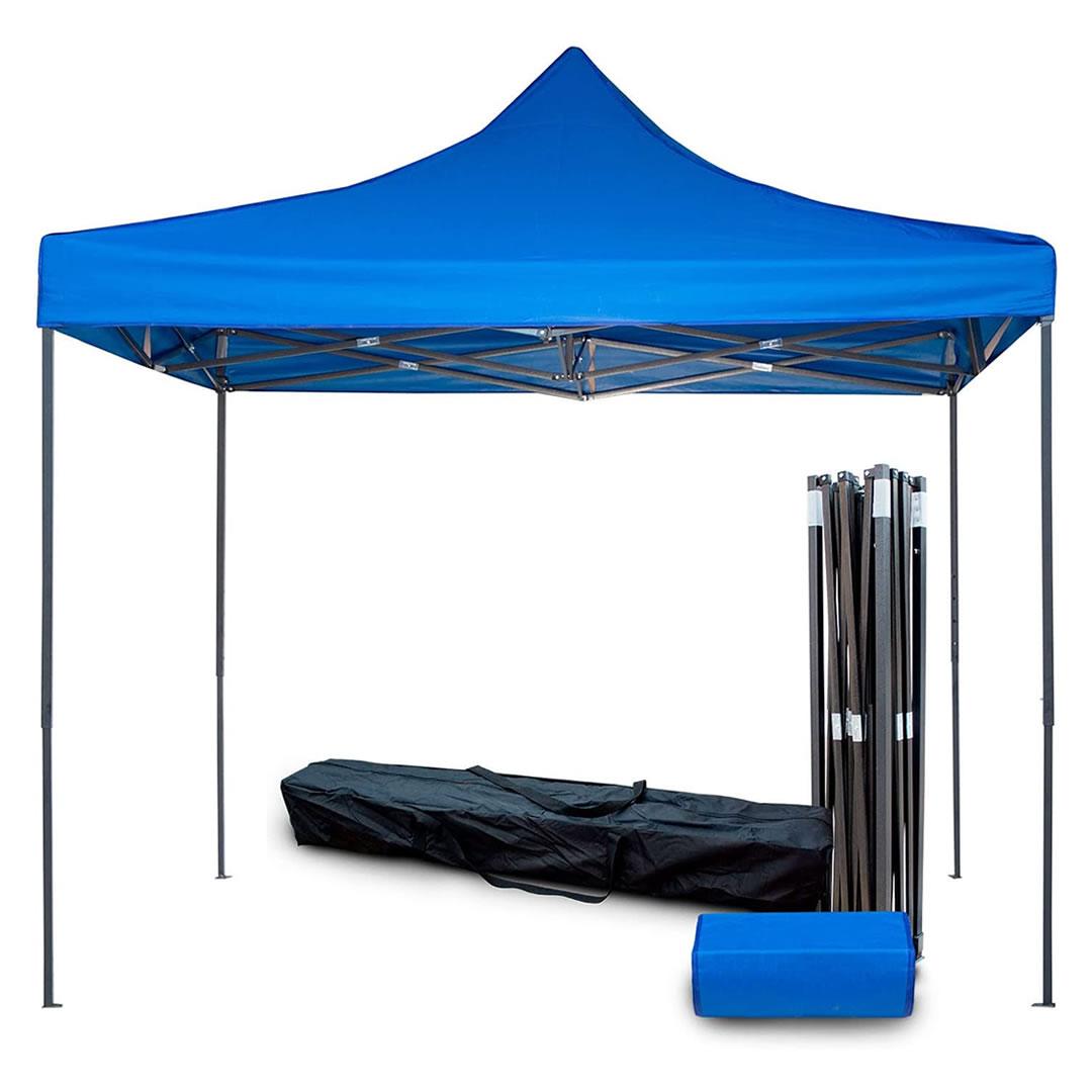 Ideal para Eventos: Realiza un evento sin preocuparte por los rayos solares, la lluvia o el viento con este toldo impermeable y plegable es ideal para tus fiestas, reuniones de jardín y eventos inesperados.

Facil de Armar: Diseño plegable con apertura tipo paraguas, podrá instalarse en un minuto o llevarla a cualquier lugar en su práctica bolsa transportable. Goma en la base central para mejor estabilidad y apertura de su lona.

Material Resistente: Toldo hecho de lona impermeable y gruesa para que la lluvia no detenga tu evento. Tanto el techo como lona soportan las inclemencias del clima, son flexibles y fáciles de doblar para un mejor guardado. Su marco de acero está hecho con tubos rectangulares que son más resistentes a las estructuras con tubos circulares.

Caracteristicas: Abrazaderas resistentes para mejor apertura y estabilidad en exteriores. Toldo hecho de lona 100% Poliéster impermeable, estructura de acero con grosor de 2.95 cm. Medidas TOTALES ARMADO (LxANxAL): 3x3x3 m. PLEGADO: 22x22x146 cm. Incluye: 1 Toldo carpa impermeable plegable. 1 bolsa transportadora. Ligas con gancho.