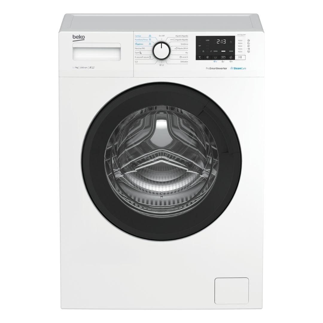 El lavarropas Beko WTA7612XSWR 7kg es una opción ideal para hogares medianos, combinando eficiencia y tecnología avanzada. Con capacidad para 7 kg, ofrece múltiples programas de lavado, incluyendo rápido y delicado, adaptándose a diversas necesidades. Su clasificación energética garantiza un bajo consumo, lo que se traduce en ahorro. Con un diseño moderno y elegante, este lavarropas es perfecto para quienes buscan comodidad, resultados impecables y eficiencia en cada lavado.

ALTO: 84 CM
ANCHO: 60 CM
BLOQUEO PARA NINOS: SI
CAPACIDAD: 7 KG
COLOR: BLANCO
FUNCION DE VAPOR: SI
PANEL DE CONTROL: DIGITAL
PROGRAMA DE LAVADO: 15
VELOCIDAD: 1200 RPM
VOLTAJE: 230 V