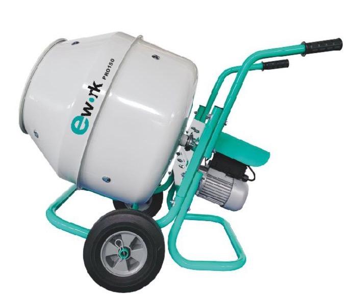 Capacidad del tambor: 150 L.
Volumen de mezcla: 80L.
Potencia de motor: 3/4 HP.
Tensión: 220/50V/Hz.
Peso: 44Kg.