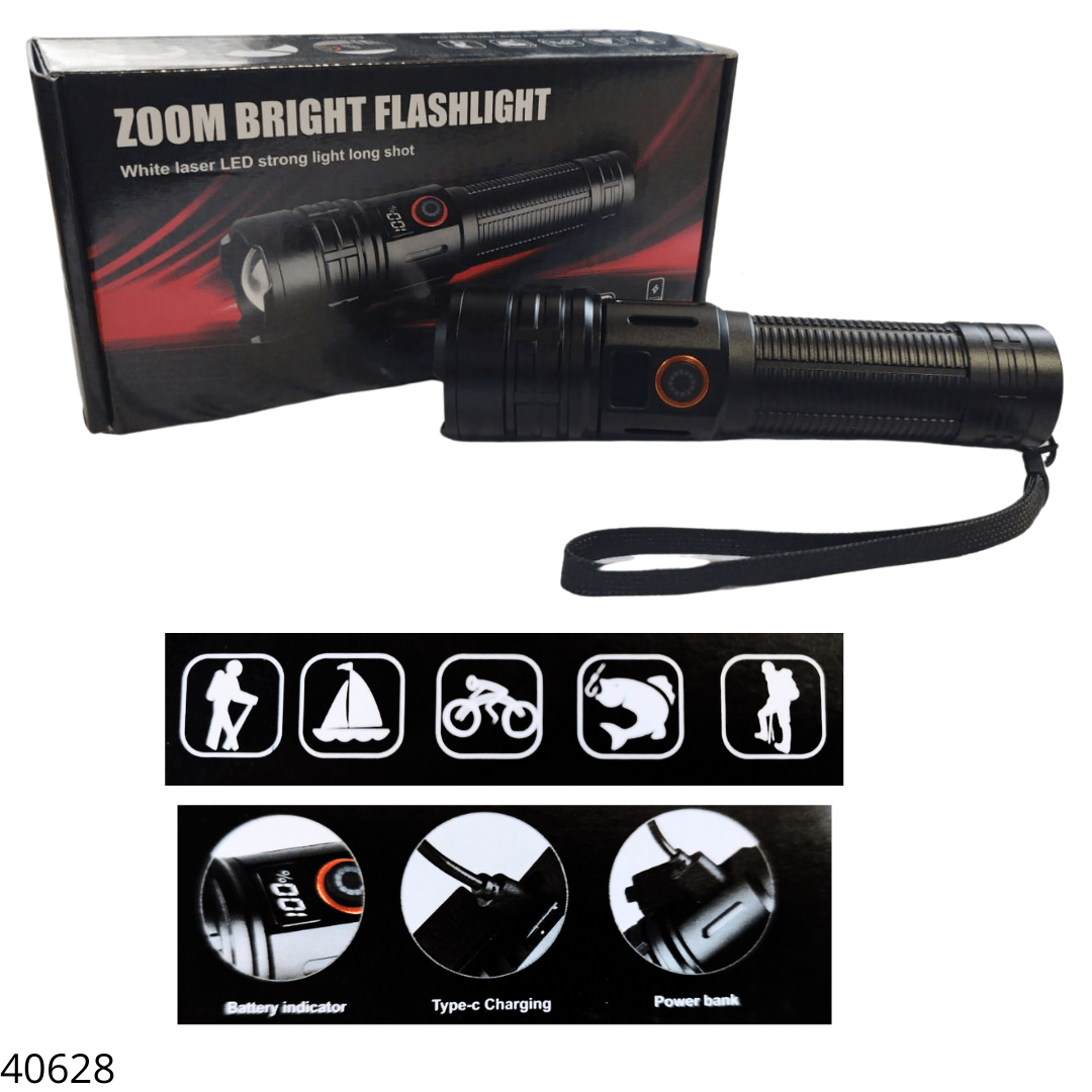 LINTERNA LED CON CARGADOR USB