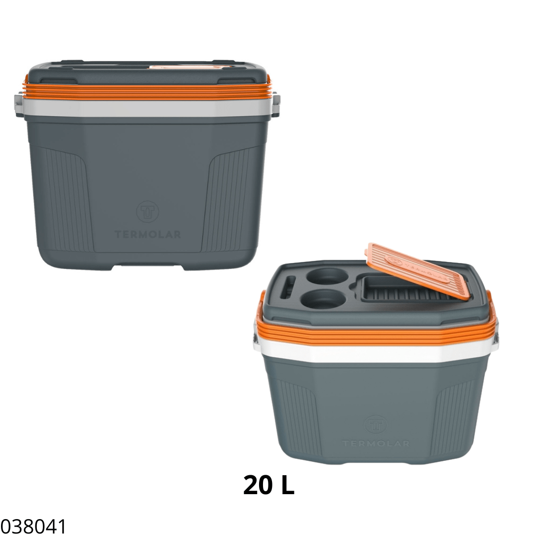 CONSERVADORA TERMOLAR 20LT (gris, azul, rojo)